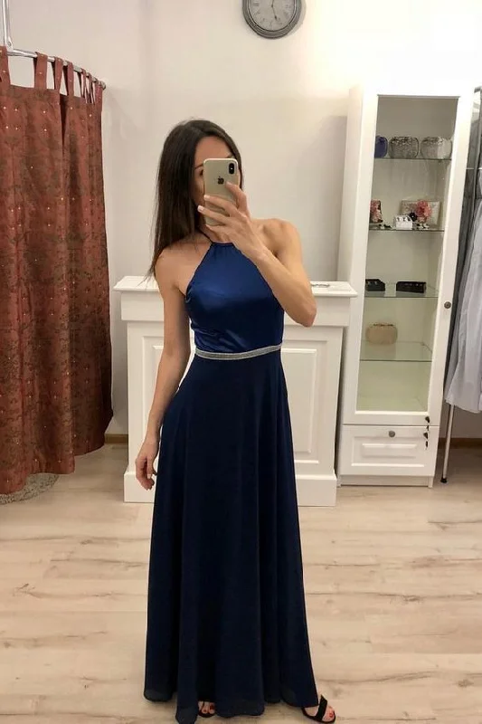 A Line Navy Blue Chiffon Long Prom Dresses,Cheap Party Dresses cg2444 Tunics Trousers formal A Line Navy Blue Chiffon Long Prom Dresses,Cheap Party Dresses cg2444 Tunics Trousers formal
