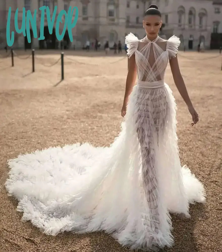 Lunivop High Quality Women Sexy White Mesh Ruffles Maxi Long Dress Elegant Evening Party Dress Vestido Tunics Sophisticated sleek Lunivop High Quality Women Sexy White Mesh Ruffles Maxi Long Dress Elegant Evening Party Dress Vestido Tunics Sophisticated sleek