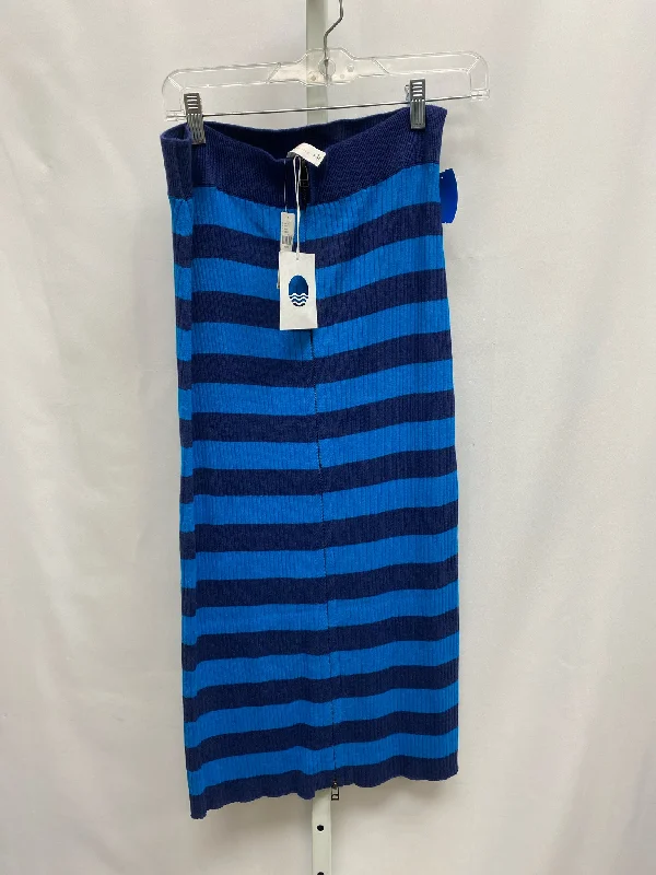 daily practice Size Medium Blue Stripe Skirt corduroy skirt durable