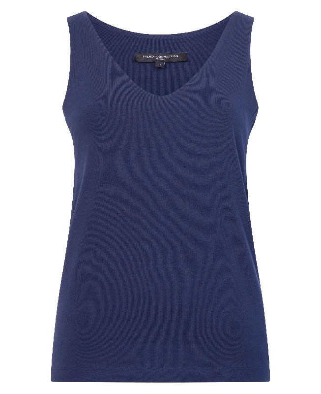 Cotton Organic Stretch Tank - Utility Blue modal blend tank