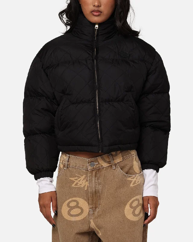 Dickies Women's Lamkin Puffer Jacket Black Nylon Fabric Polyester Fabric Spandex Fabric Dickies Women's Lamkin Puffer Jacket Black Nylon Fabric Polyester Fabric Spandex Fabric
