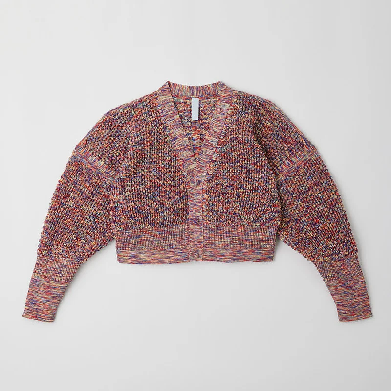 【CFCL/シーエフシーエル】<br>LATTICE KNIKAT CROPPED CARDIGAN <br>CF009KE109 Chenille Blend Fleece Blend Nylon Blend 【CFCL/シーエフシーエル】<br>LATTICE KNIKAT CROPPED CARDIGAN <br>CF009KE109 Chenille Blend Fleece Blend Nylon Blend