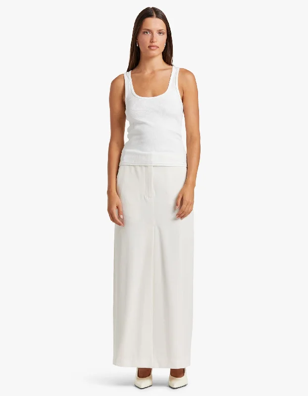 Jordy Tank - White teal tank top