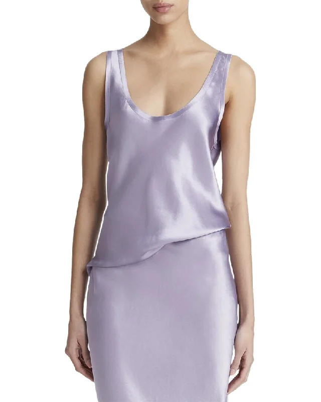 Vince Raw Edge Tank gold tank top