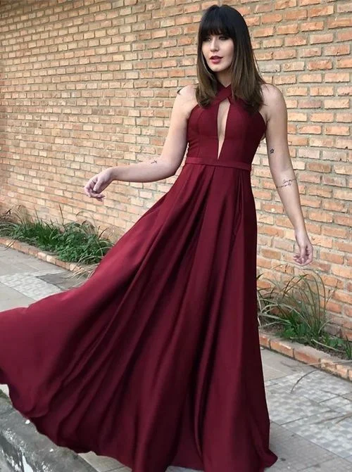 New arrival A-Line Halter Open Back Burgundy Chiffon Long Prom Dresses,Evening Party Dresses cg4055 Tunics Recommended stylist New arrival A-Line Halter Open Back Burgundy Chiffon Long Prom Dresses,Evening Party Dresses cg4055 Tunics Recommended stylist