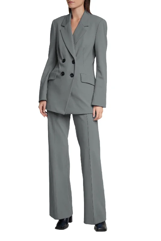 2 Piece Double Breasted Notch Lapel Casual Women Suit (Blazer+Pants) Classic Flared Pants 2 Piece Double Breasted Notch Lapel Casual Women Suit (Blazer+Pants) Classic Flared Pants
