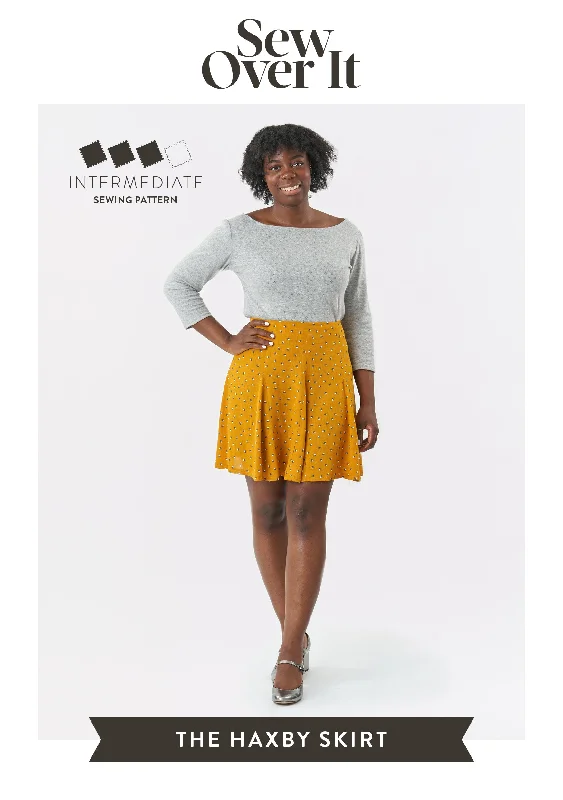 Haxby Skirt PDF Sewing Pattern spandex blend skirt