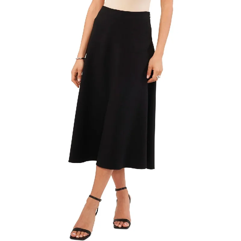 1.State Womens Midi A-Line A-Line Skirt silk skirt lustrous