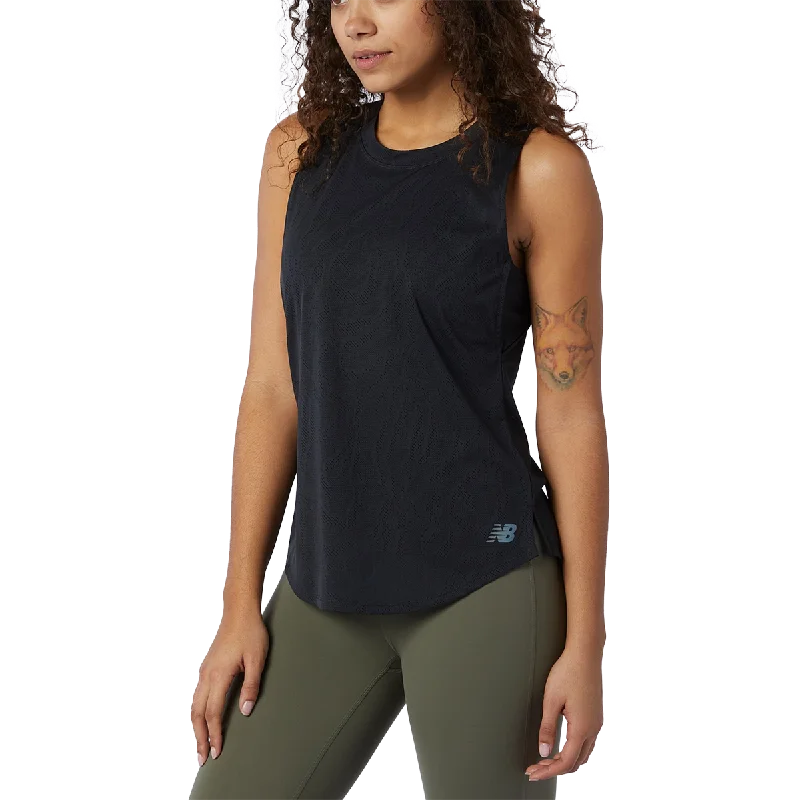 Women's Q Speed Fuel Jacquard Tank rhinestone tank top