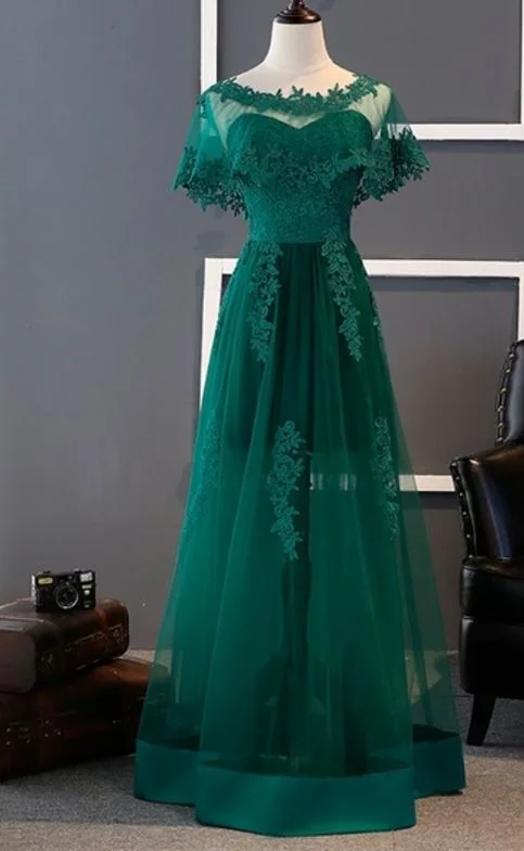 green party dress Short Sleeve evening dress tulle applique long prom dress cg2227 Tunics Prom sequined green party dress Short Sleeve evening dress tulle applique long prom dress cg2227 Tunics Prom sequined