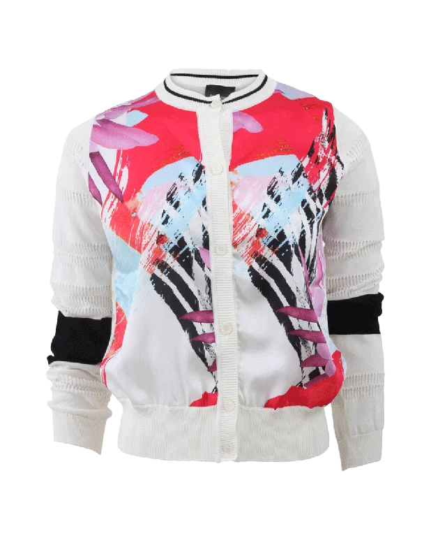 Front Print Cardigan Casual Formal Business