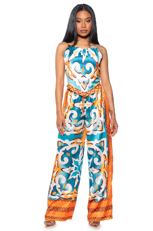 BOARDWALK STROLL TANK AND PANT SET open back tank