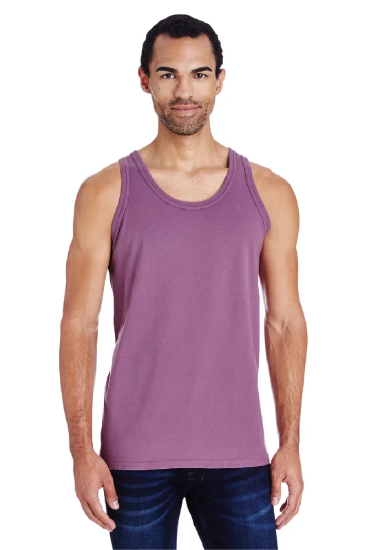 ComfortWash By Hanes Mens Tank Top - Plum Purple lace back tank