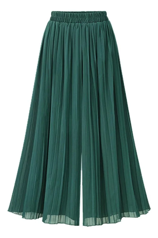HIGH WAIST WIDE LEG CHIFFON PANTS Relaxed Linen Pants