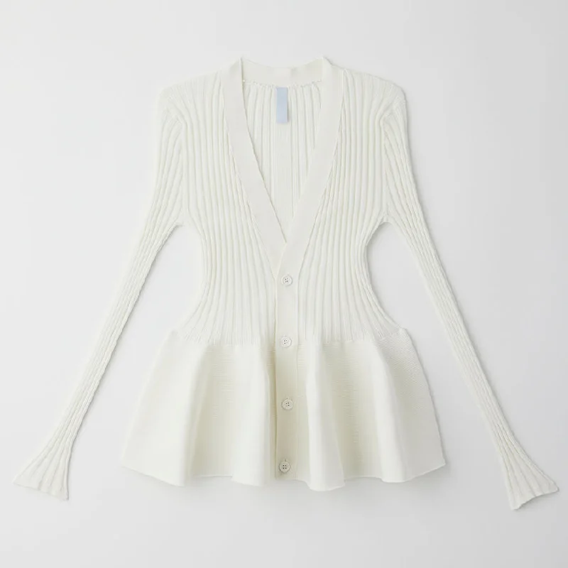【CFCL/シーエフシーエル】<br>POTTERY CARDIGAN <br>CF009KE088 Satin Blend Silk Blend Wool Blend