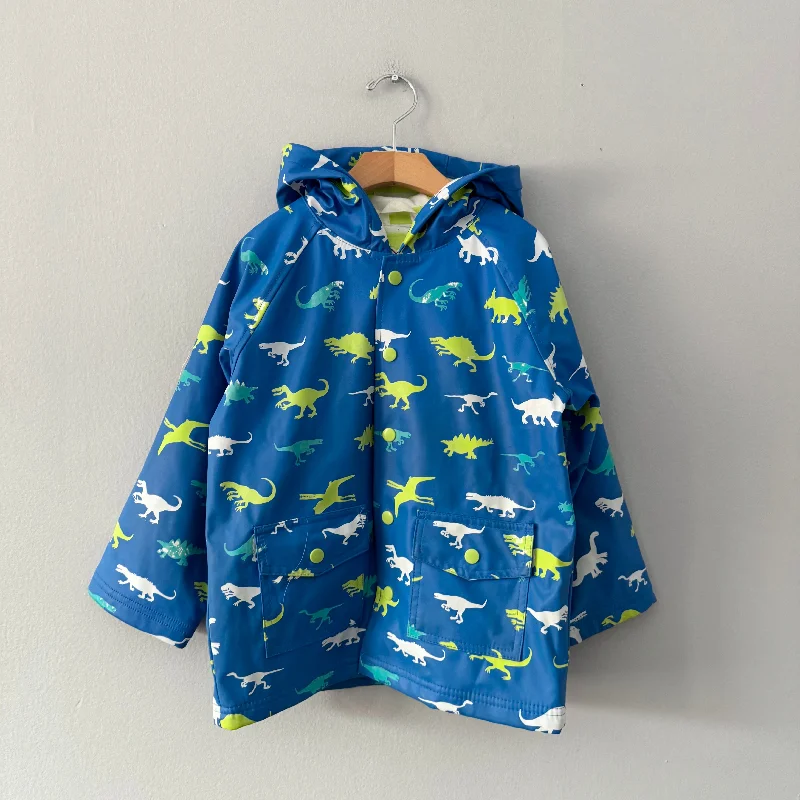 Hatley / Blue dinosaur rain jacket / 5Y Welt Pockets Slit Pockets Flap Pockets