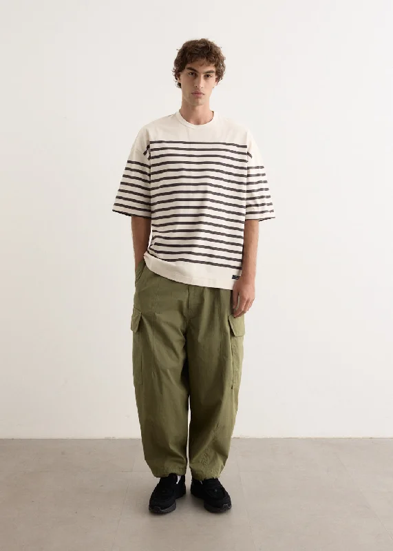 Cotton Compact Weather Cargo Pants Comfortable Denim Trousers