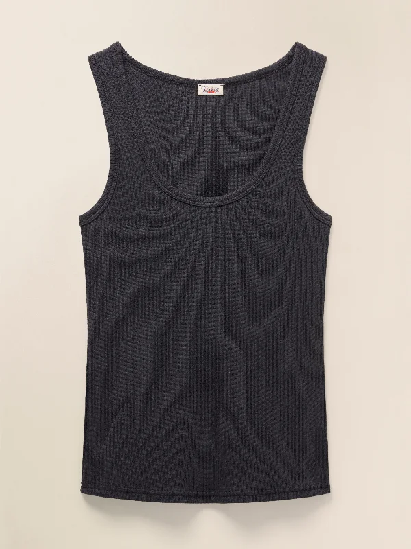Featherweight Freestyle Tank - Washed Black long tank top