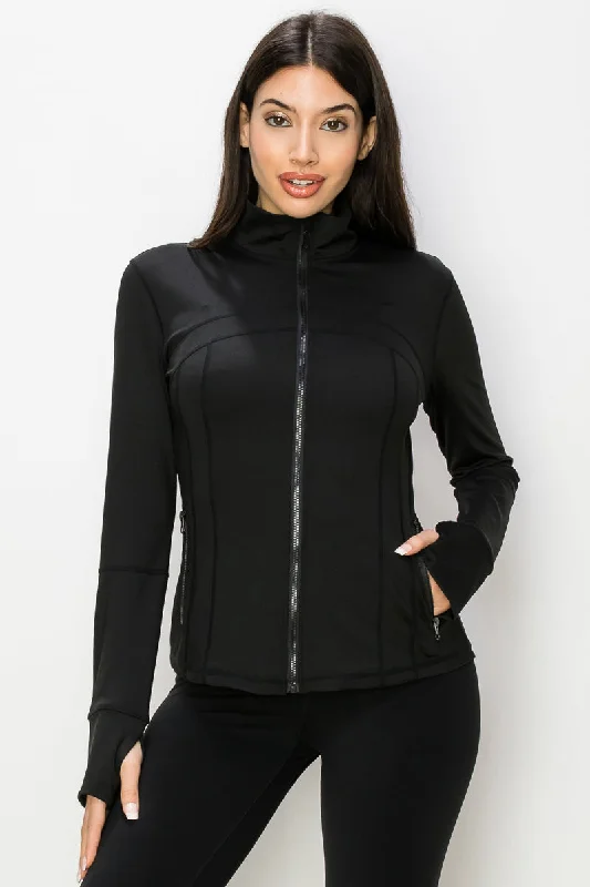 Fitted Performance Zip Up Active Jacket Nylon Jacket Polyester Jacket Spandex Jacket Fitted Performance Zip Up Active Jacket Nylon Jacket Polyester Jacket Spandex Jacket