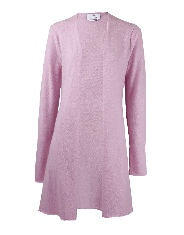 Long Sleeve Open Cardigan Terry Blend Velvet Blend Canvas Blend