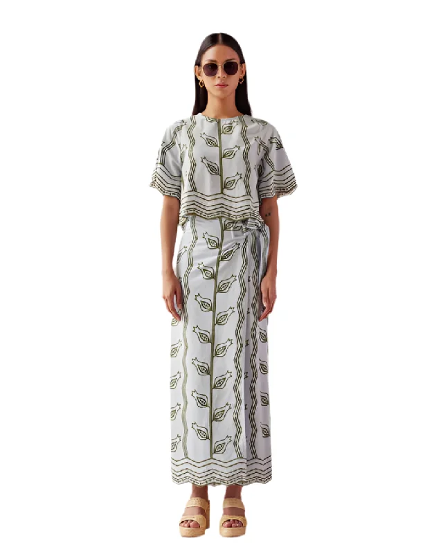 Sammi Midi Skirt | Vani Dew linen skirt airy