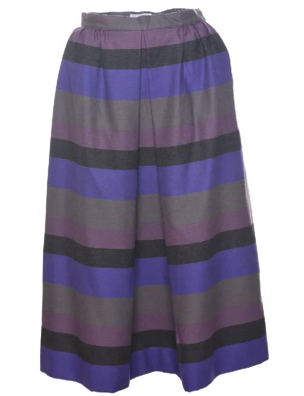 Striped Midi Skirt - S maxi skirt elegant
