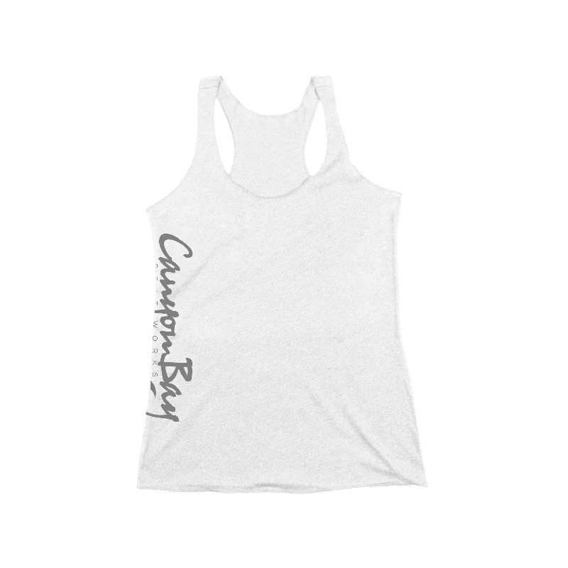 Triblend Racerback Tank Canyon Bay lime green tank