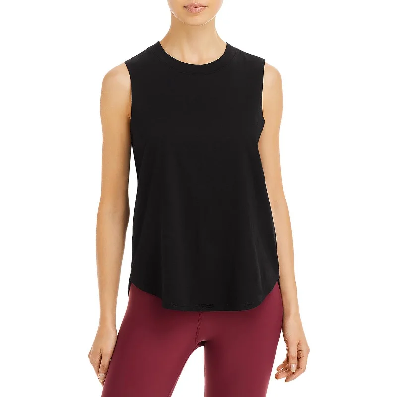 Aqua Womens Knit Cotton Tank Top v-neck tank top