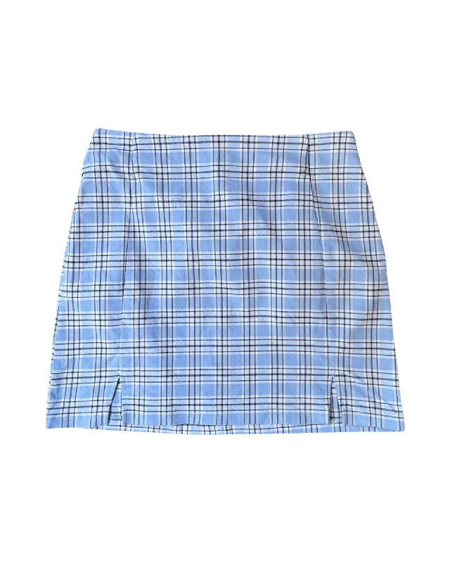 Vintage 90’s Check Mini Skirt chiffon skirt lightweight