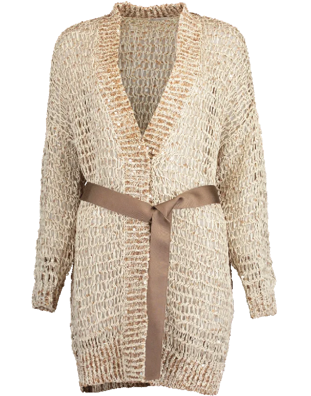 Woven Wax Cotton Belted Open Cardigan Rayon Fabric Velvet Fabric Corduroy Fabric