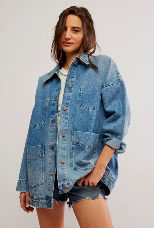 Free People Avery Denim Jacket One-Shoulder Jacket Off-the-Shoulder Jacket Asymmetrical Jacket Free People Avery Denim Jacket One-Shoulder Jacket Off-the-Shoulder Jacket Asymmetrical Jacket