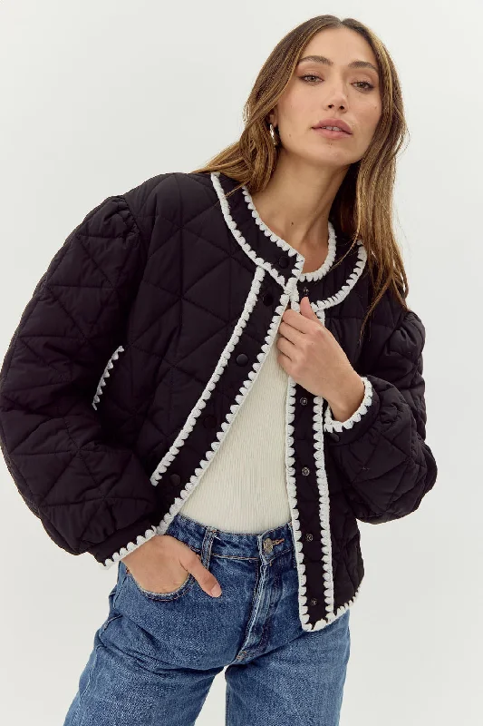 Preston Quilted Contrast Stitched Jacket Elasticated Jacket Padded Jacket Insulated Jacket Preston Quilted Contrast Stitched Jacket Elasticated Jacket Padded Jacket Insulated Jacket