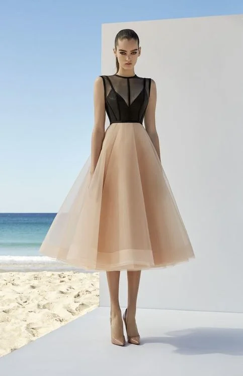 A-line simple prom dress ,tulle evening dress ,party dress tea length cg1618 Tunics Timeless classic A-line simple prom dress ,tulle evening dress ,party dress tea length cg1618 Tunics Timeless classic