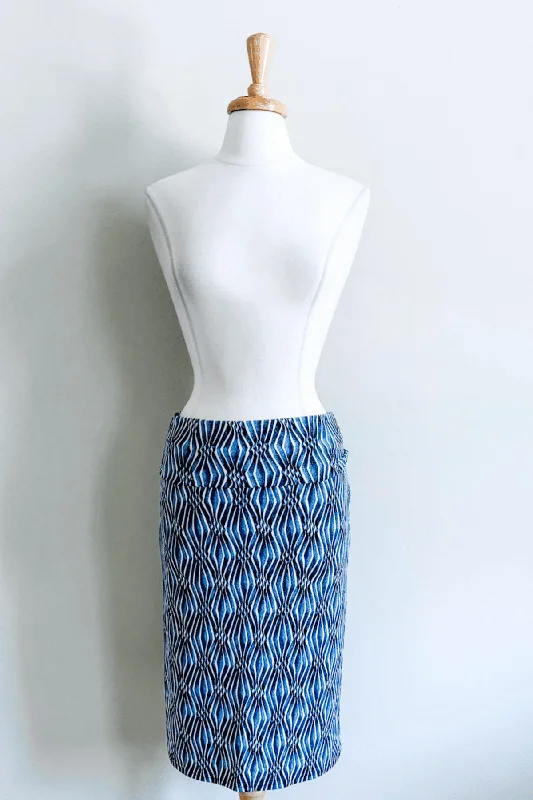 Blue Ikat Print