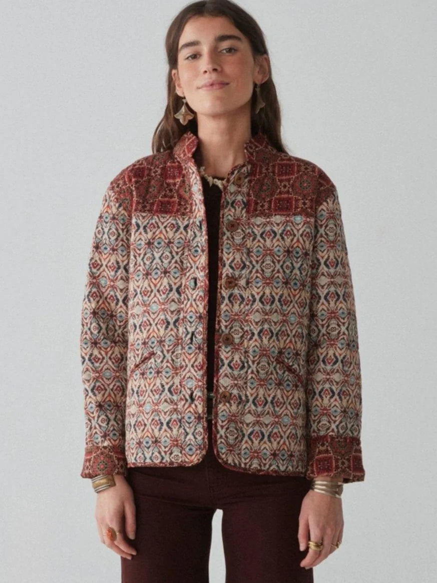Maison Hotel Rombo Candice Jacket - Vanilla Ice Welt Pockets Slit Pockets Flap Pockets Maison Hotel Rombo Candice Jacket - Vanilla Ice Welt Pockets Slit Pockets Flap Pockets