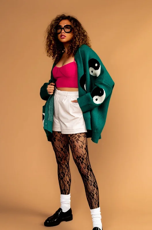 Main Character Energy Oversized Yin Yang Cardigan *RESTOCKED* Fleece Cardigan Nylon Polyester Main Character Energy Oversized Yin Yang Cardigan *RESTOCKED* Fleece Cardigan Nylon Polyester