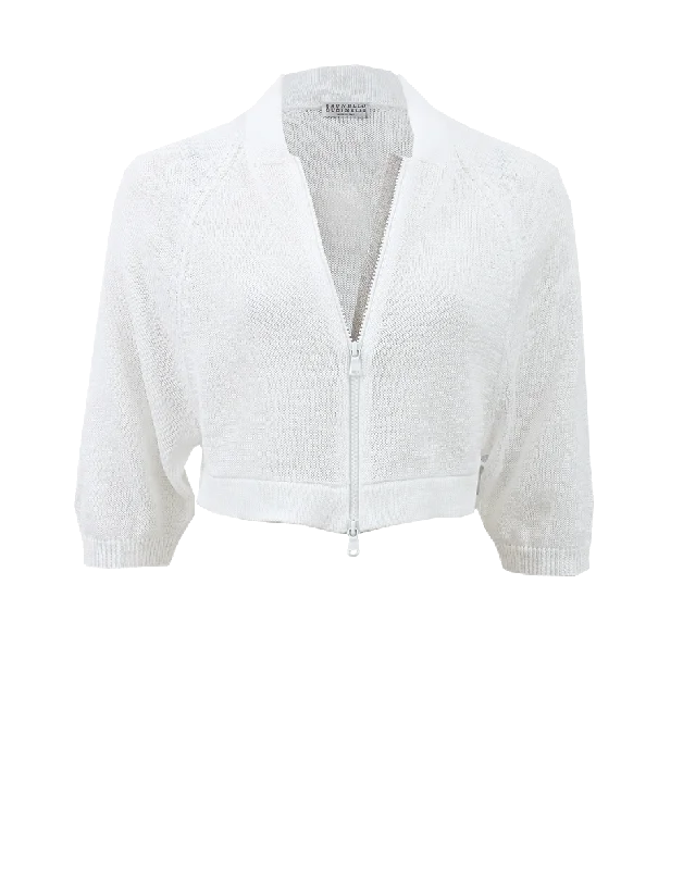 Monili Zip Cardigan Elegant Classic Vintage