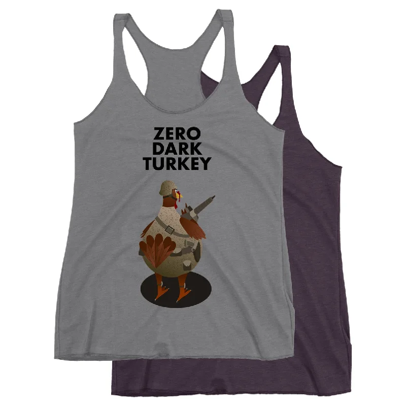 Movie The Food™ "Zero Dark Turkey" Women's Racerback Tank Top yoga tank top