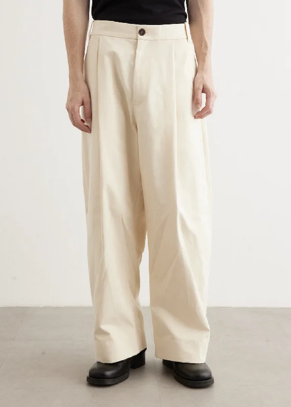 Sorte Deep Pleat Volume Pants Relaxed Lounge Trousers