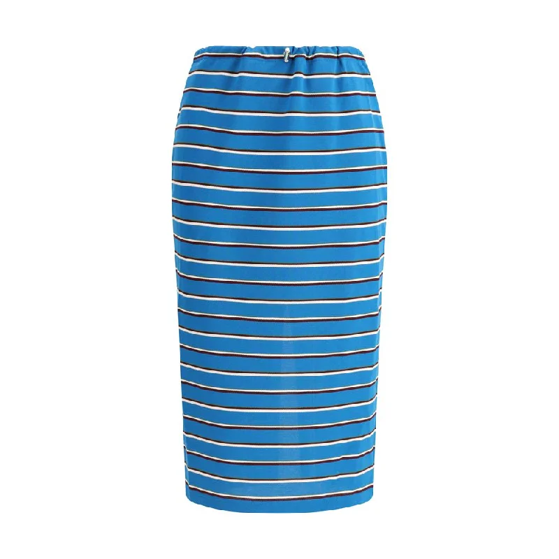 Prada Striped midi Women's Skirt wool skirt thick