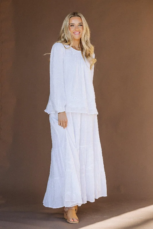 Callie Temple Skirt linen skirt natural