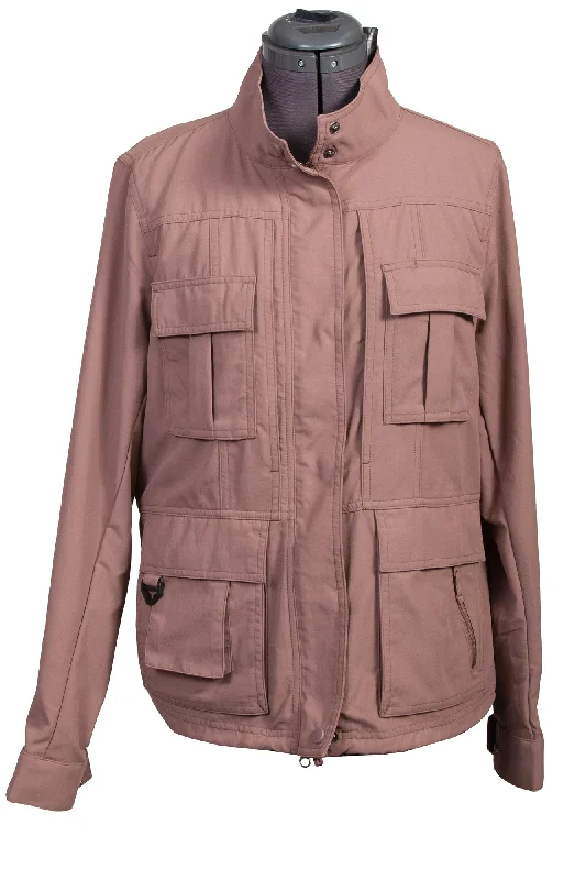 Scully Womens Toffee Nylon Multi-Pocket Jacket Stand-Up Collar Roll-Neck Collar Turtle Neck Scully Womens Toffee Nylon Multi-Pocket Jacket Stand-Up Collar Roll-Neck Collar Turtle Neck