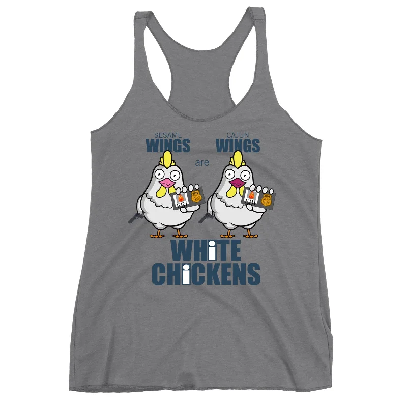 Movie The Food™ "White Chickens" Women's Racerback Tank Top breathable tank top