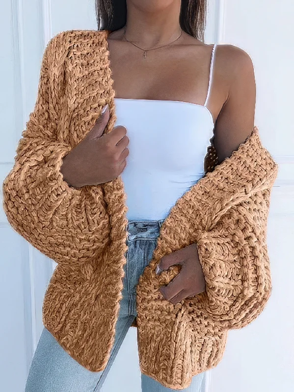 Everyday Cardigan Real Fur Shearling Chenille
