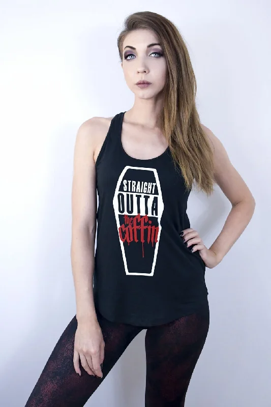 Coffin Racerback Tank tie dye tank