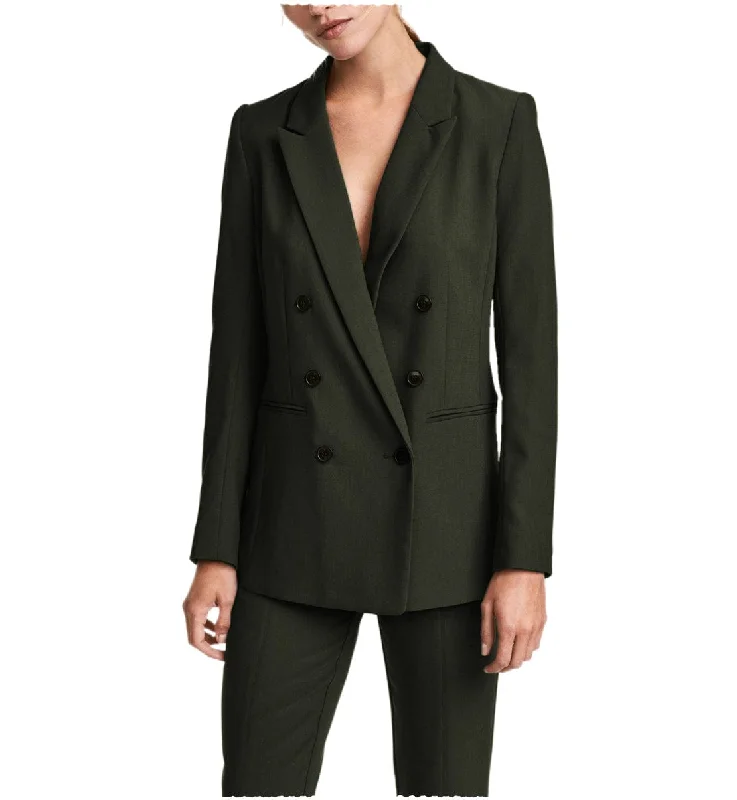 2 Pieces Double Breasted Notch Lapel Women Suit(Blazer+Pants) Elegant High-Waist Pants 2 Pieces Double Breasted Notch Lapel Women Suit(Blazer+Pants) Elegant High-Waist Pants
