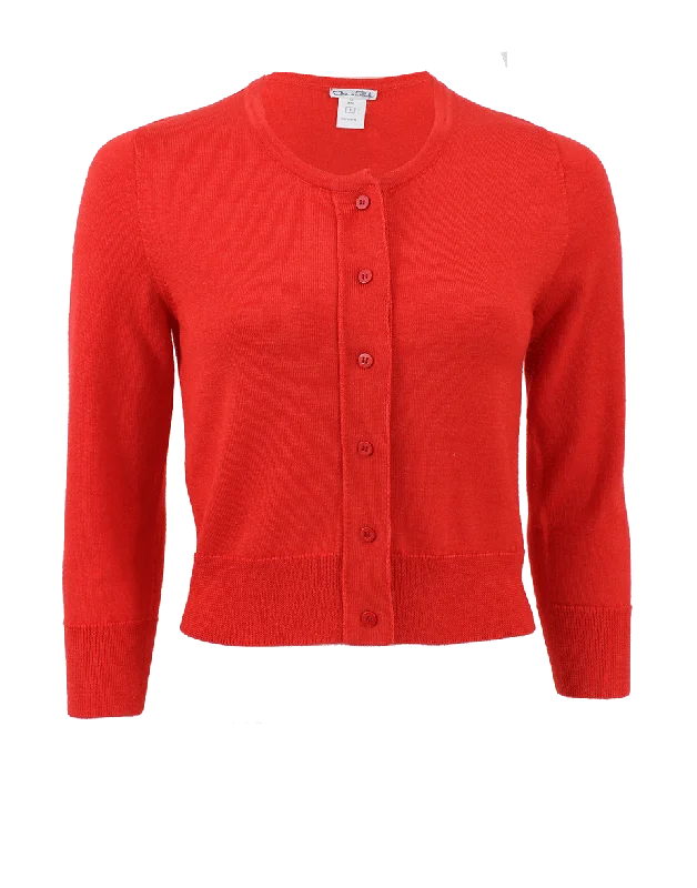 Cropped Cardigan Crew Neck V-Neck Turtle Neck