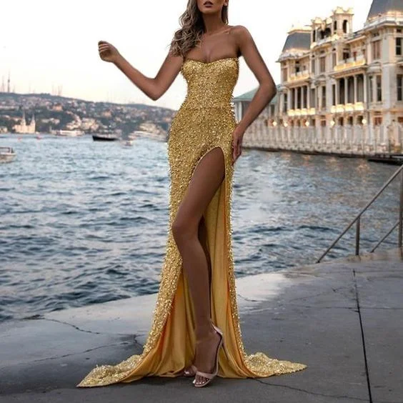 Strapless long a-line prom dress yellow evening dress simple party dress cg5572 Bodycon Fitted Nightout Strapless long a-line prom dress yellow evening dress simple party dress cg5572 Bodycon Fitted Nightout