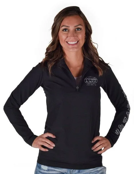 Cowgirl Tuff Womens Quarter Zip Cadet Black Poly/Spandex Athletic Shell Jacket Chenille Fabric Brocade Fabric Lace Fabric Cowgirl Tuff Womens Quarter Zip Cadet Black Poly/Spandex Athletic Shell Jacket Chenille Fabric Brocade Fabric Lace Fabric