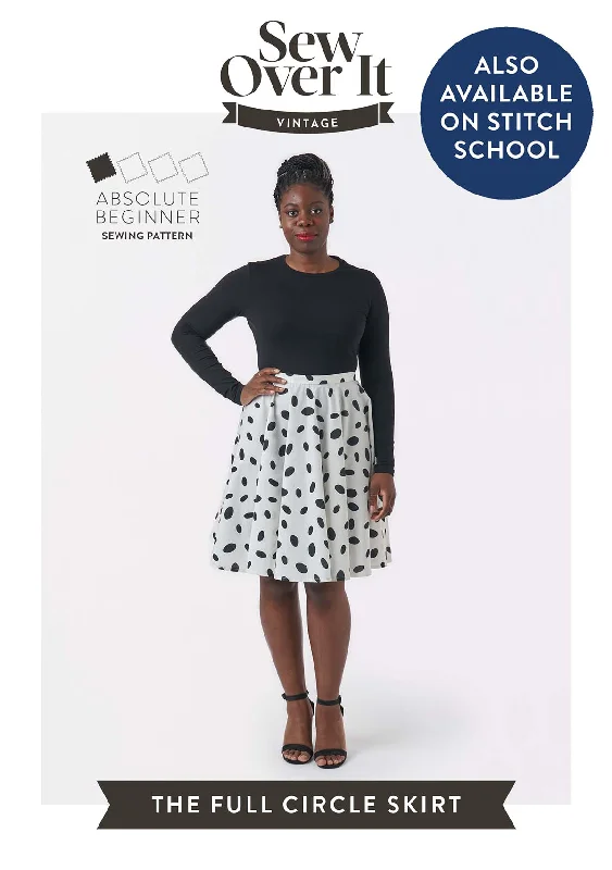 Full Circle Skirt PDF Sewing Pattern pencil skirt chic